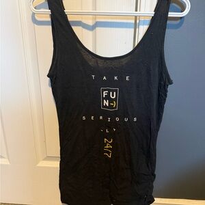 Bench Black Tank Top with Silver Tag